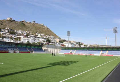 Reconstruction work of artificial grass on Bayil Arena