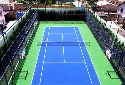 Outdoor tennis court